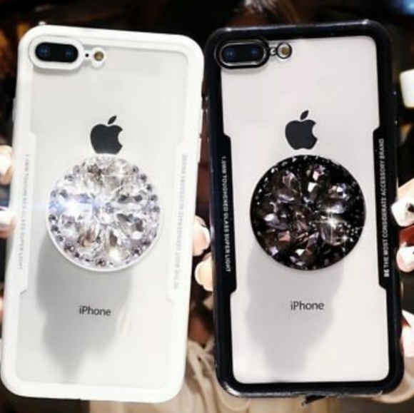 Cellphone 3D Faux Diamond 💎 Jeweled Popsocket - Picture 4 of 7